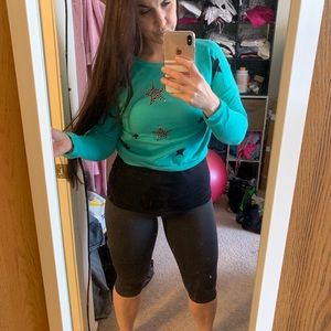 Turquoise crop sweatshirt⭐️